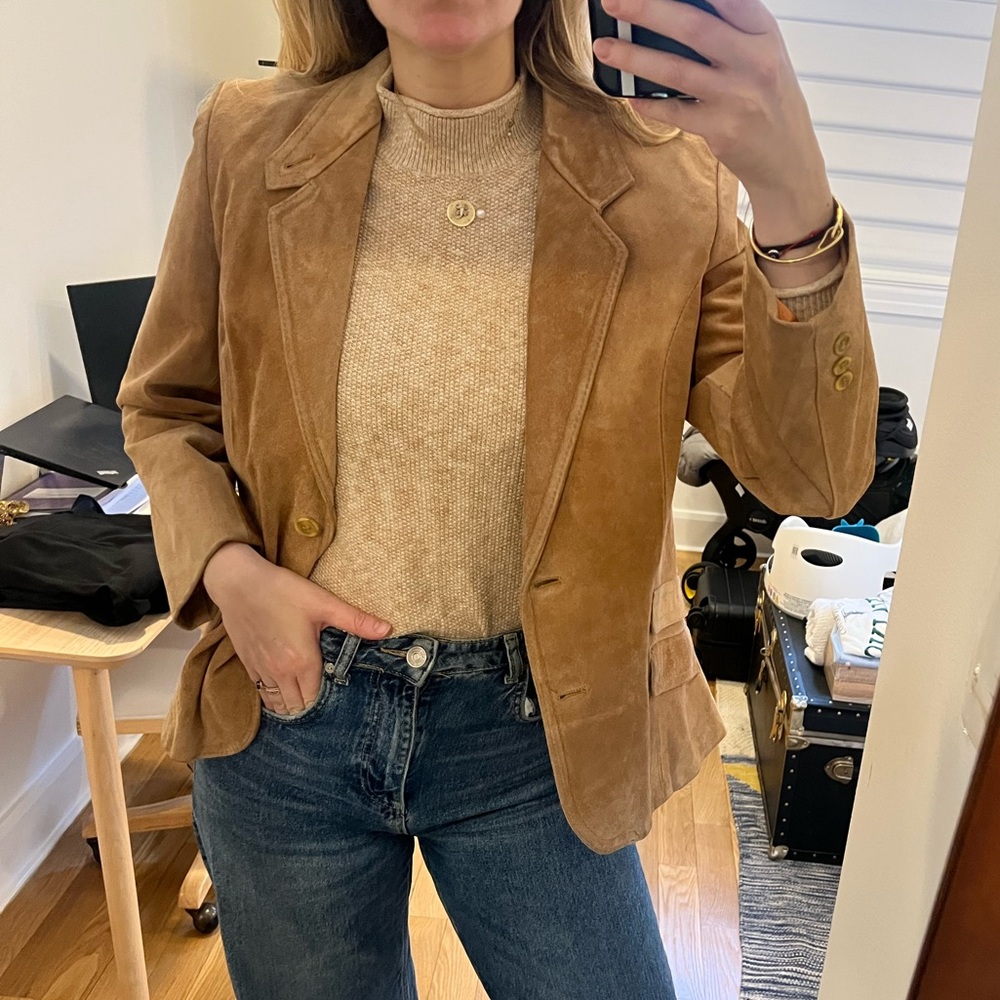 100% real suede blazer